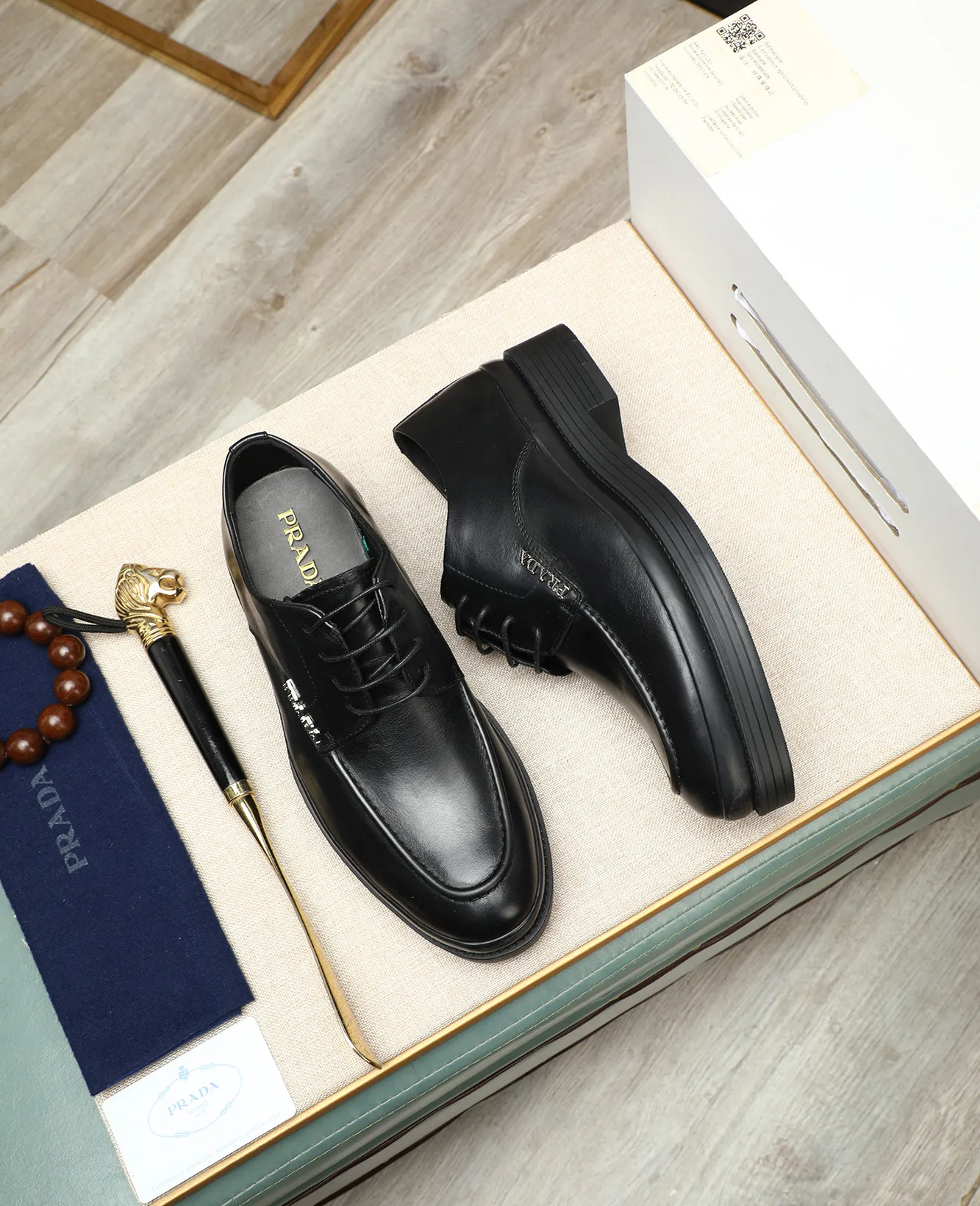 Men's men's shoes 💰540 (water-dyed cow leather) 📛📛PRADA high-end counter's latest formal business leather shoes 👔original and highest quality! Imported from Italy 🇮🇹 first-layer calfskin fabric ➕ cowhide lining Original outsole Formal size: 38➖44 (45 customized)